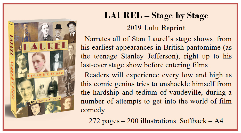 Stan Laurel Stage Tours by A.J Marriot.