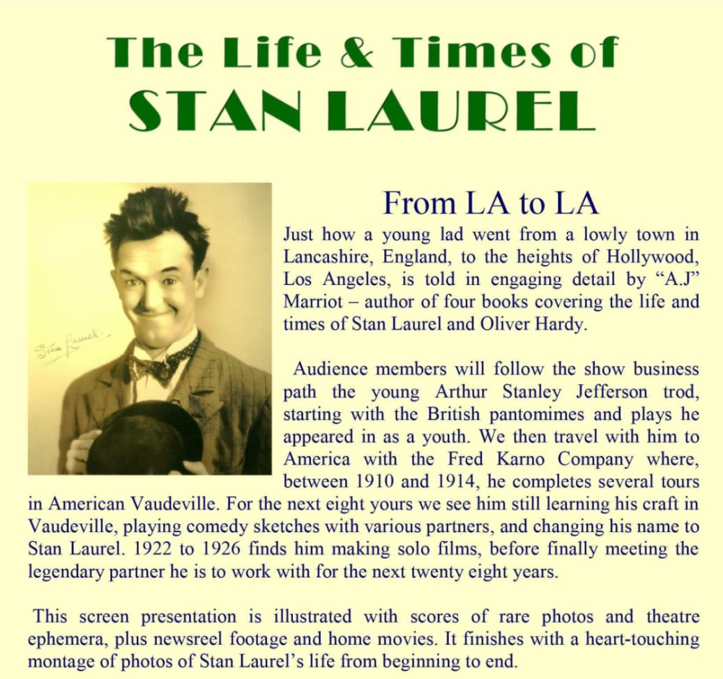STAN LAUREL Life and Times by A.J Marriot.