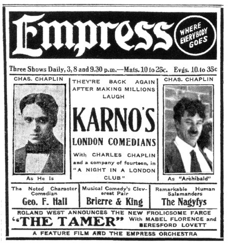 CHARLIE CHAPLIN IN AMERICAN VAUDEVILLE