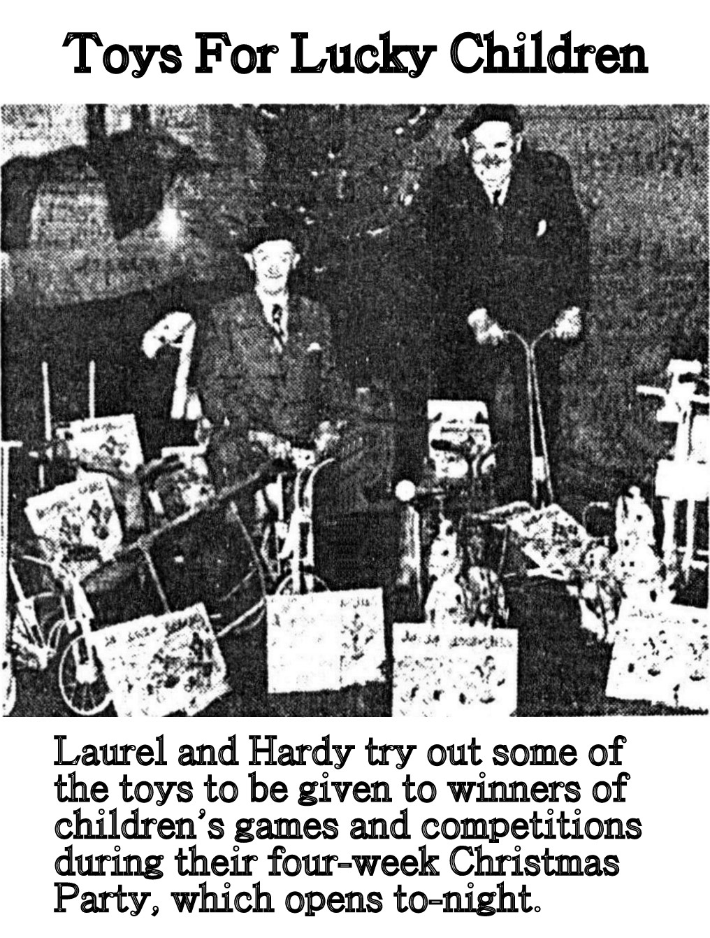 Laurel and Hardy books Christmas 1953 by A.J Marriot.