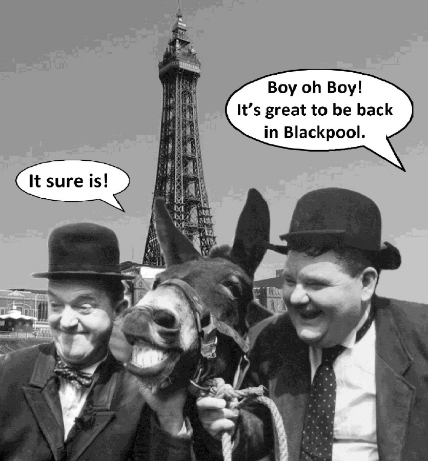 Laurel and Hardy in Blackpool Tower