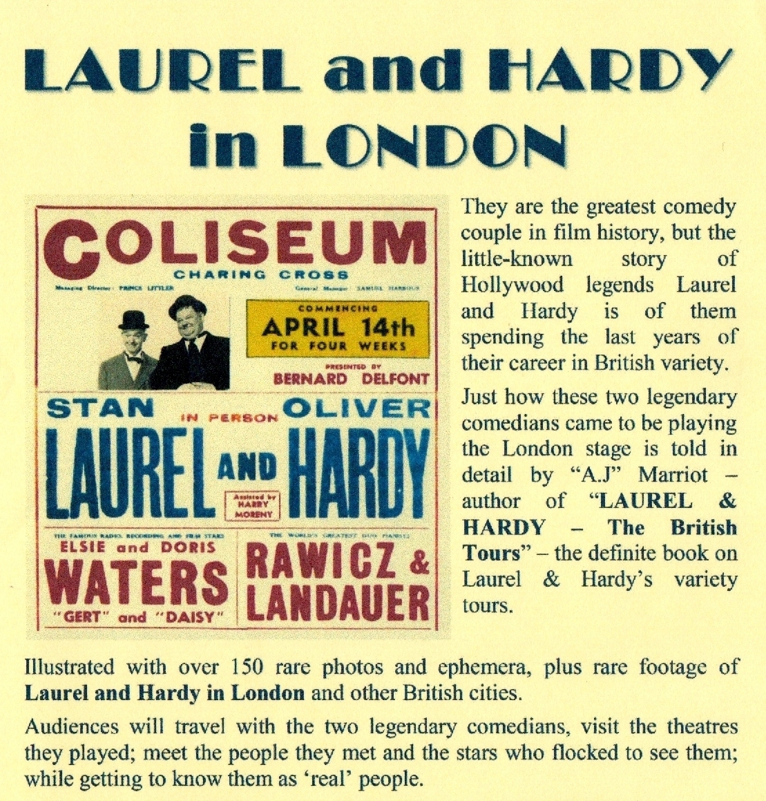 Laurel and Hardy in London by author A.J Marriot